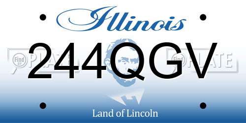 244QGV Illinois License Plate