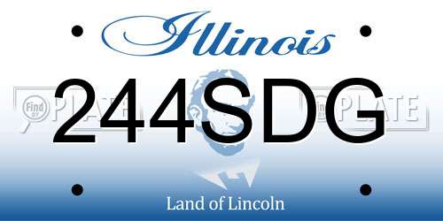 244SDG Illinois License Plate