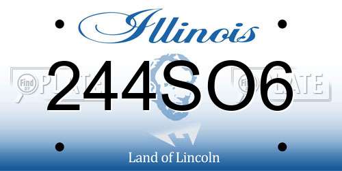 244SO6 Illinois License Plate