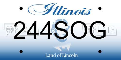 244SOG Illinois License Plate
