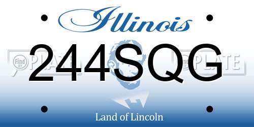 244SQG Illinois License Plate
