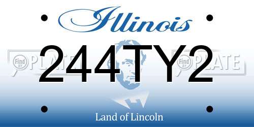 244TY2 Illinois License Plate