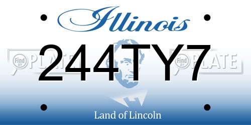 244TY7 Illinois License Plate