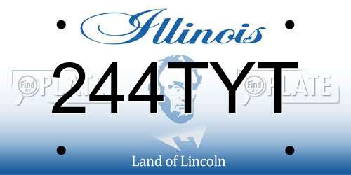244TYT Illinois License Plate