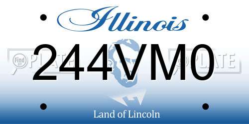 244VM0 Illinois License Plate