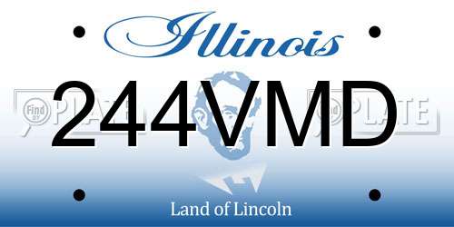 244VMD Illinois License Plate