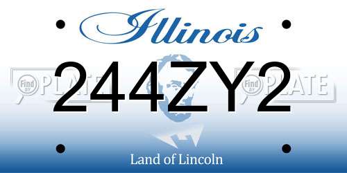 244ZY2 Illinois License Plate
