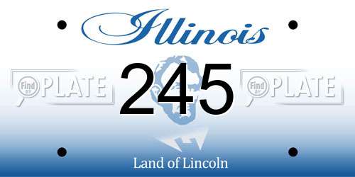 245 Illinois License Plate