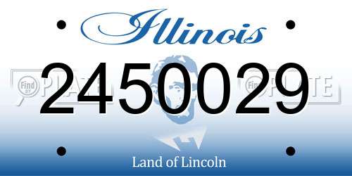 2450029 Illinois License Plate