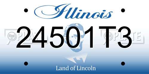 24501T3 Illinois License Plate