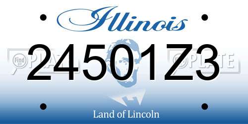 24501Z3 Illinois License Plate