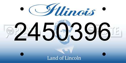 2450396 Illinois License Plate