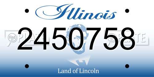 2450758 Illinois License Plate