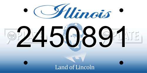 2450891 Illinois License Plate