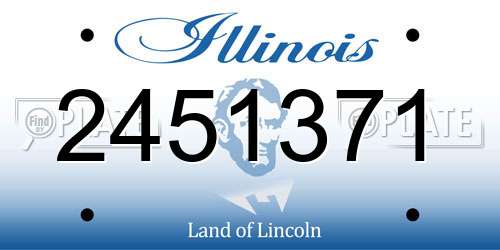 2451371 Illinois License Plate