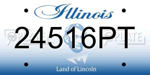 24516PT Illinois License Plate