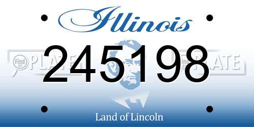 245198 Illinois License Plate