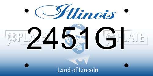2451GI Illinois License Plate