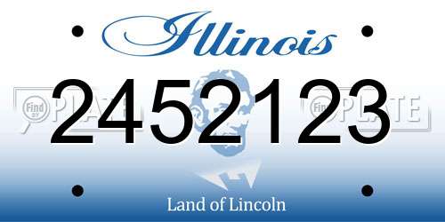 2452123 Illinois License Plate