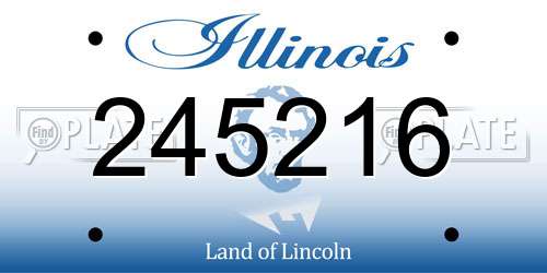 245216 Illinois License Plate