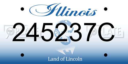245237C Illinois License Plate