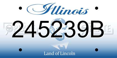 245239B Illinois License Plate