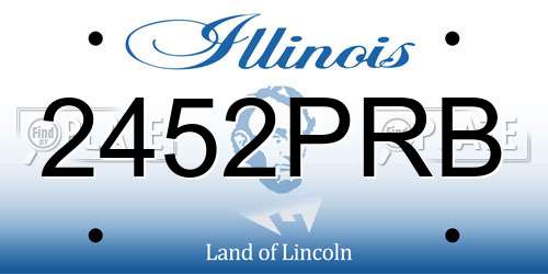 2452PRB Illinois License Plate