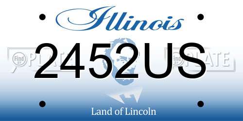 2452US Illinois License Plate