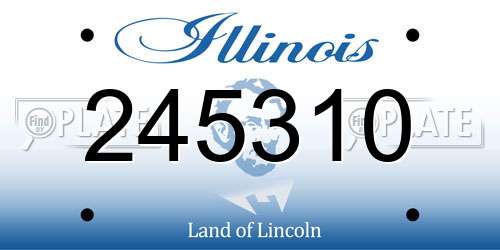 245310 Illinois License Plate
