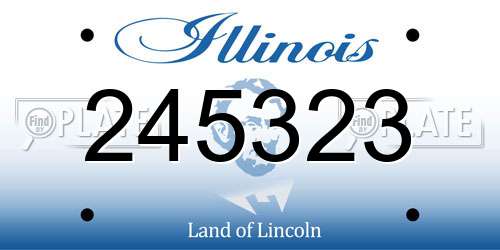 245323 Illinois License Plate