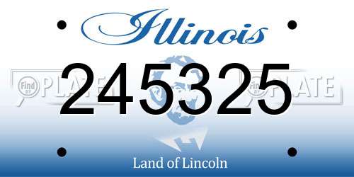245325 Illinois License Plate