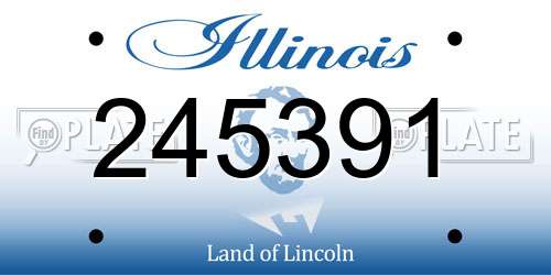 245391 Illinois License Plate