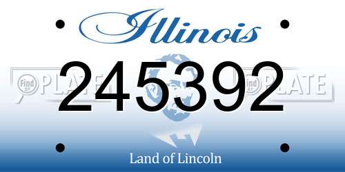 245392 Illinois License Plate