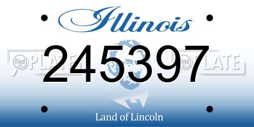 245397 Illinois License Plate