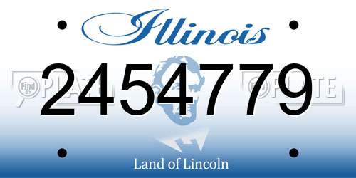 2454779 Illinois License Plate