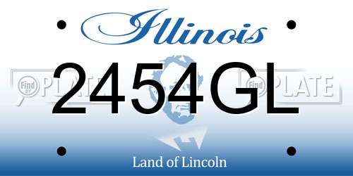 2454GL Illinois License Plate