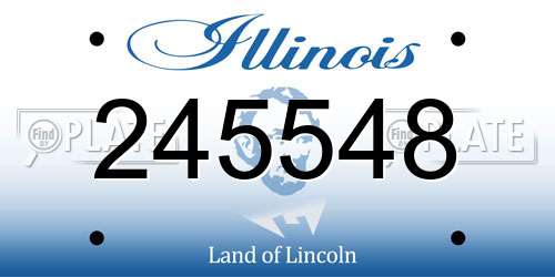 245548 Illinois License Plate