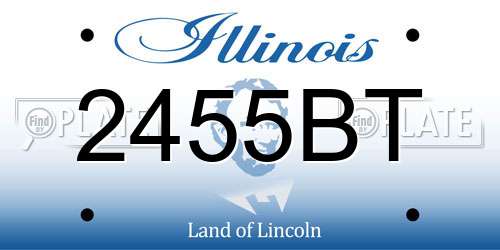 2455BT Illinois License Plate