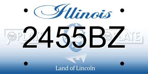 2455BZ Illinois License Plate