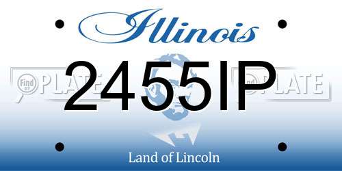 2455IP Illinois License Plate