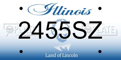 2455SZ Illinois License Plate