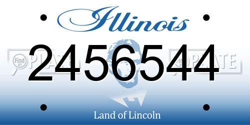 2456544 Illinois License Plate