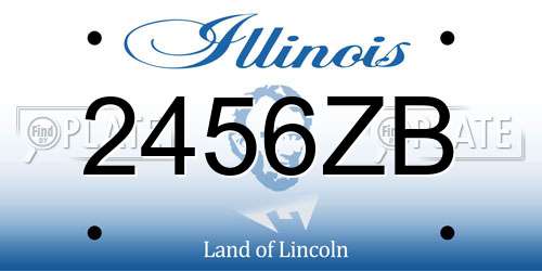 2456ZB Illinois License Plate