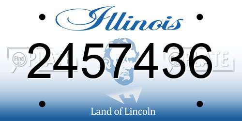 2457436 Illinois License Plate