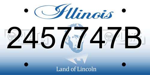 2457747B Illinois License Plate