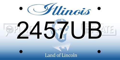 2457UB Illinois License Plate