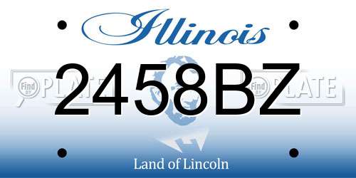 2458BZ Illinois License Plate