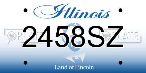 2458SZ Illinois License Plate
