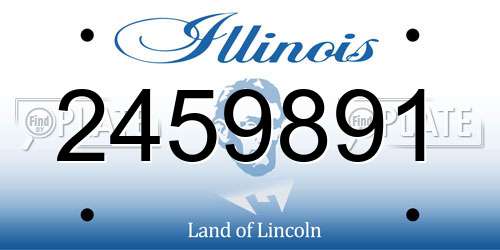2459891 Illinois License Plate