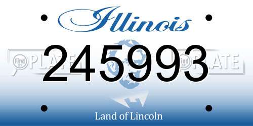 245993 Illinois License Plate